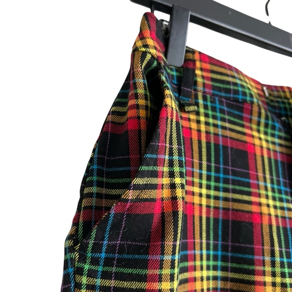 Hot Topic Women’s Rainbow Plaid Tapered Leg Pants - Picture 3 of 7